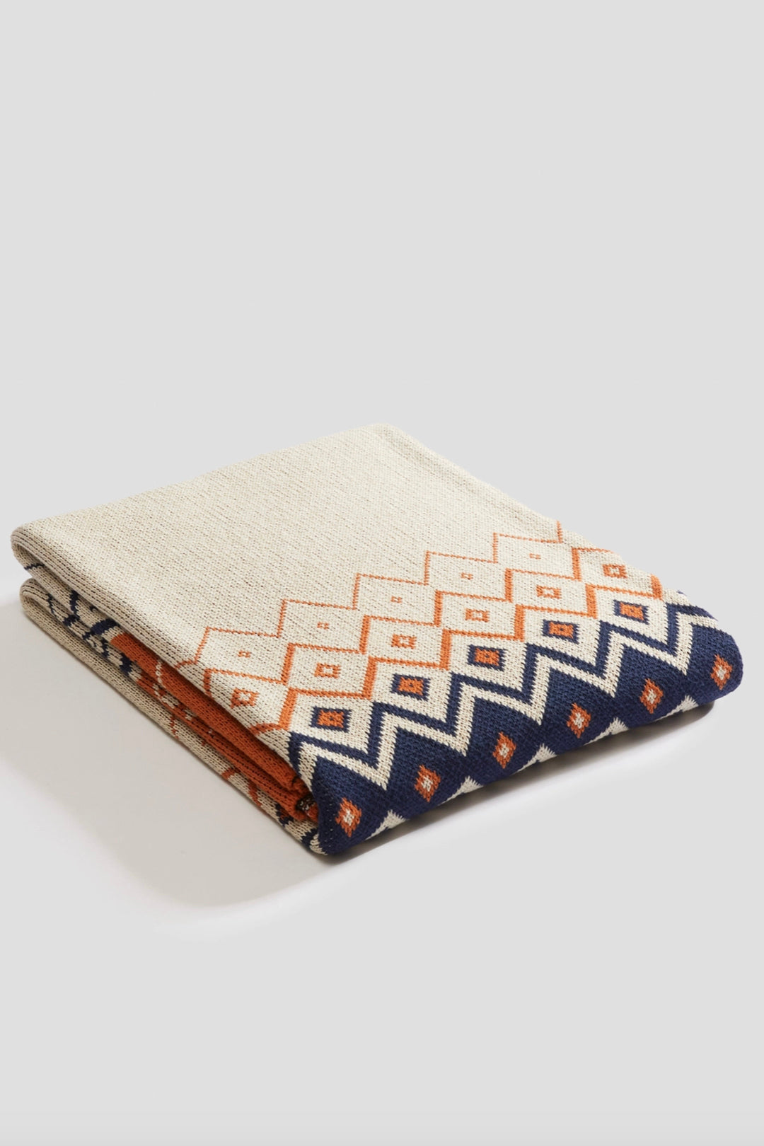 Vintage Icelandic Throw Blanket Beige