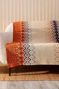 Vintage Icelandic Throw Blanket Beige