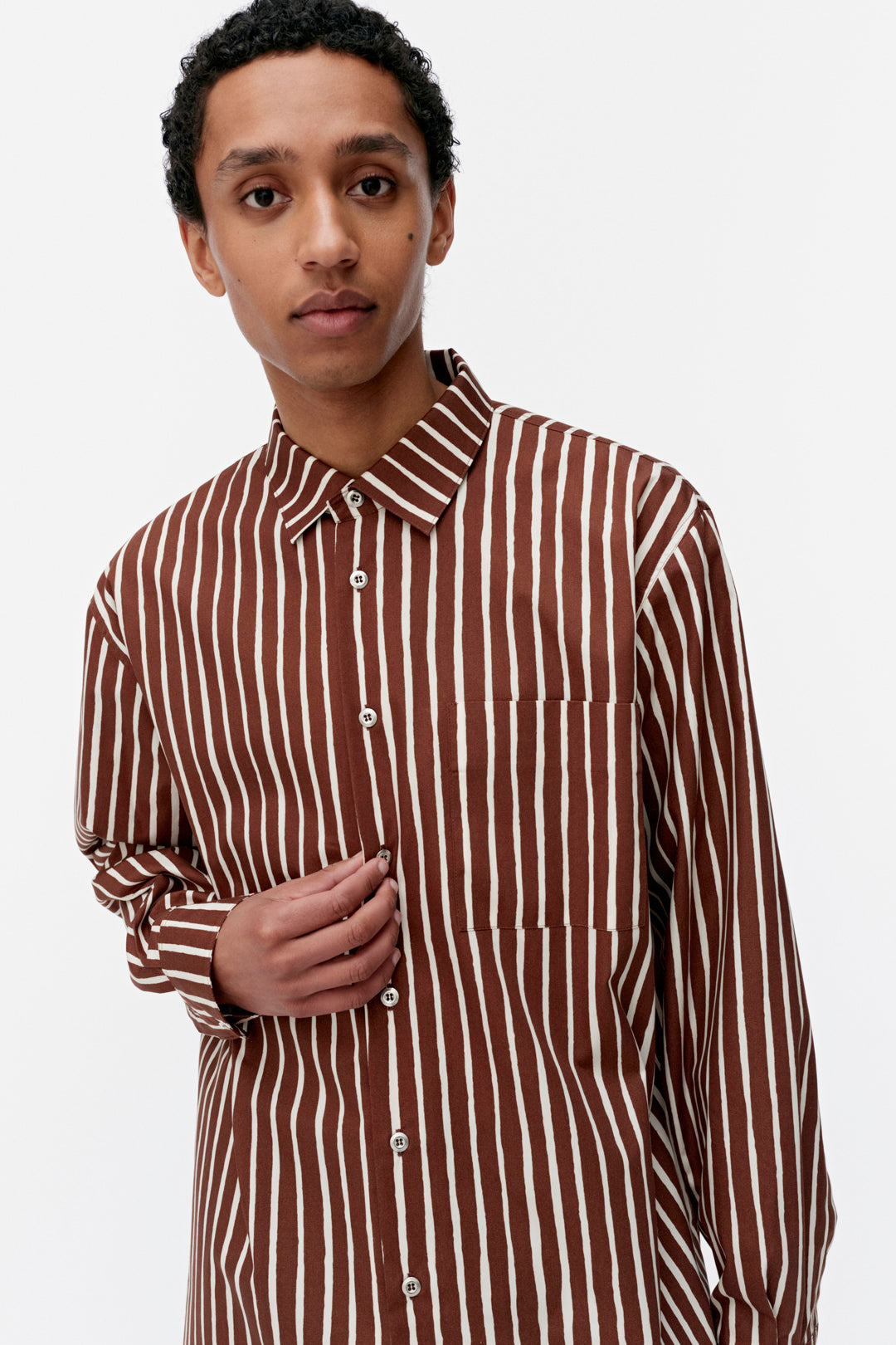 Marimekko Jokapoika Brown/Off White Shirt