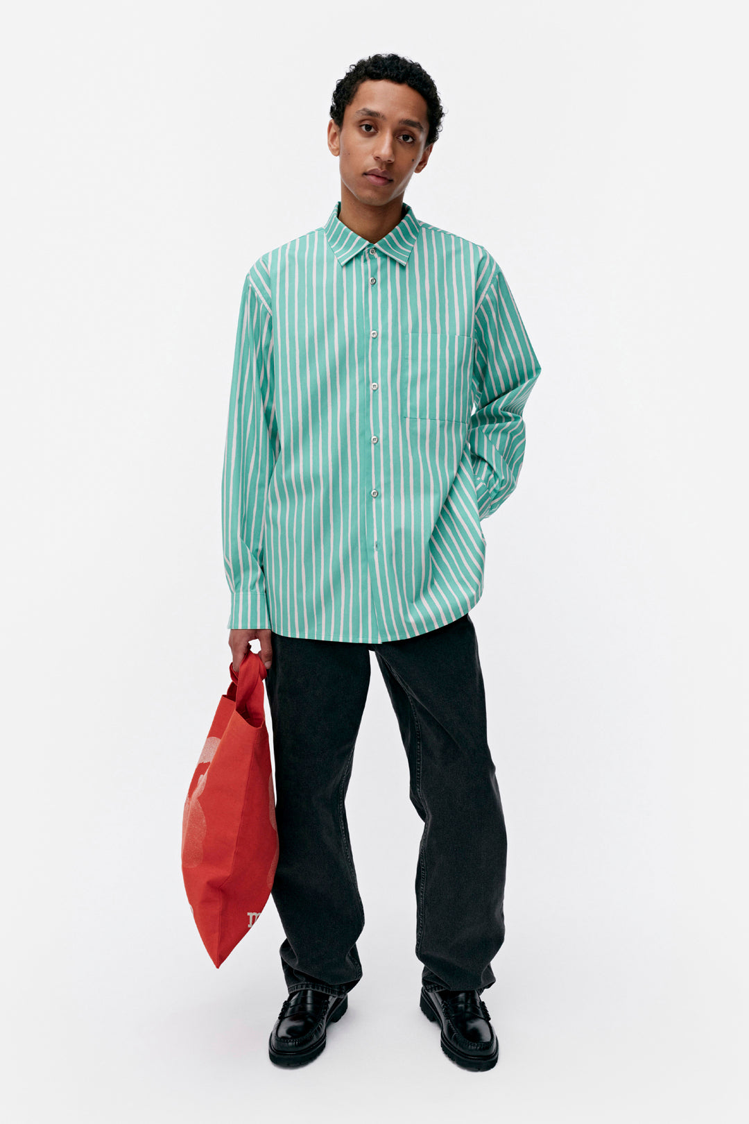 Marimekko Jokapoika Mint Green/Light Pink Shirt – Nordic Labels