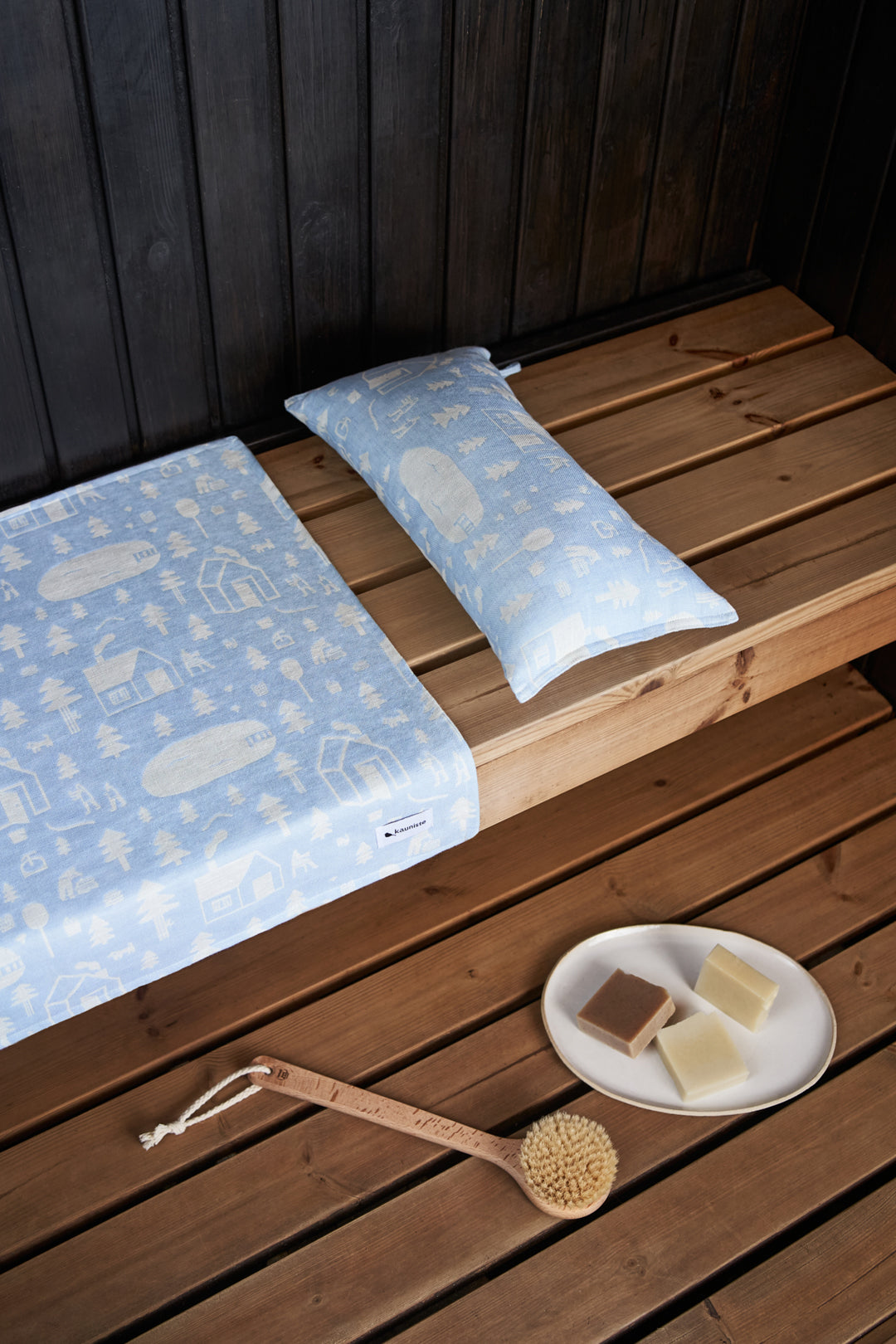 Kauniste Finland Sauna Linen Bench Cover