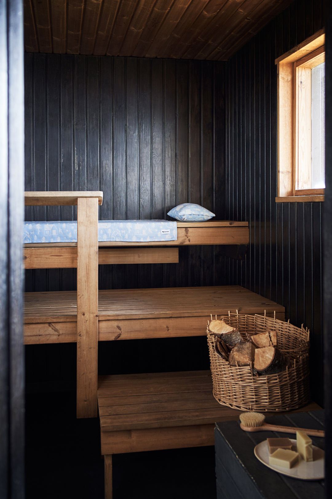 Kauniste Finland Sauna Linen Bench Cover