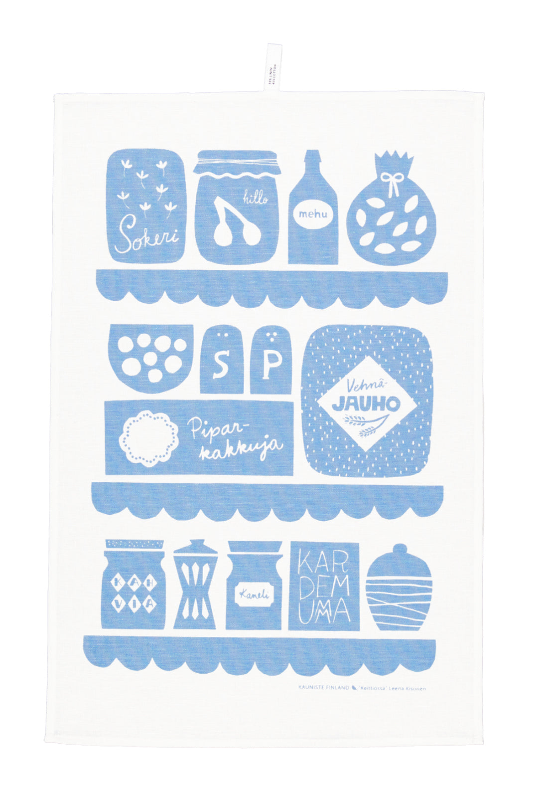 Kauniste Finland Keittiössä Blue Tea Towel