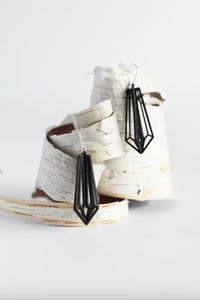Valona Crystal 3D Black Earrings