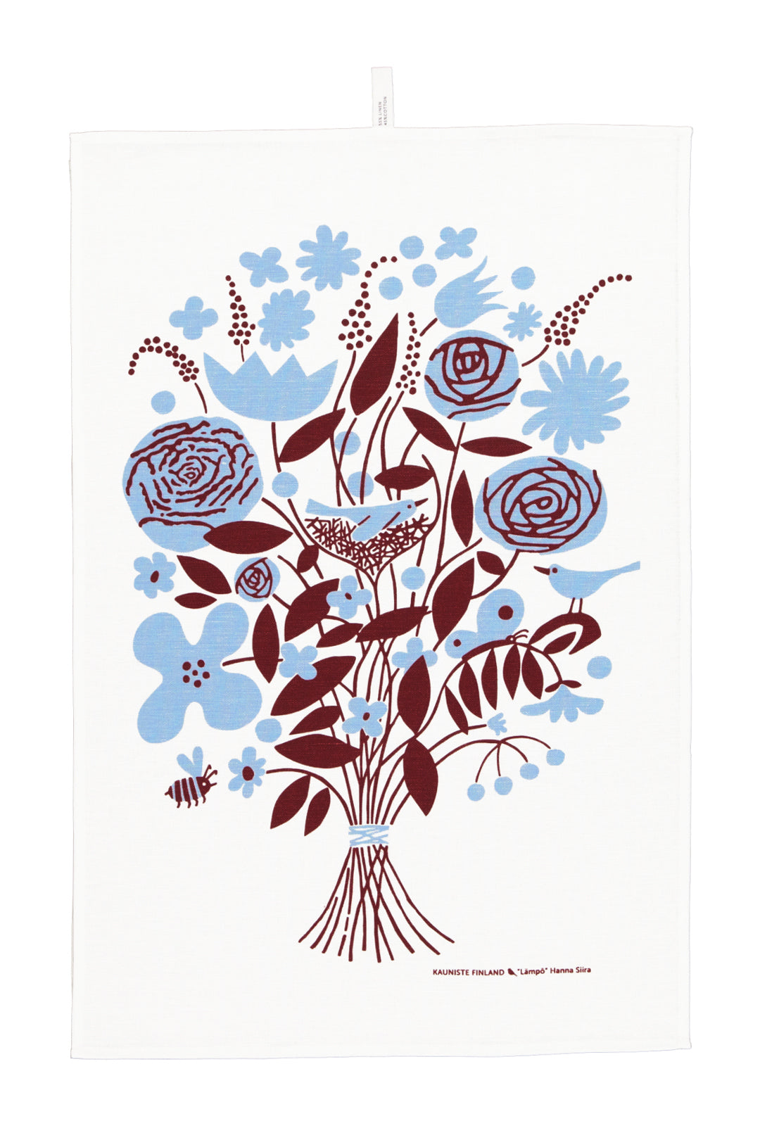 Kauniste Finland Lämpö Red Tea Towel