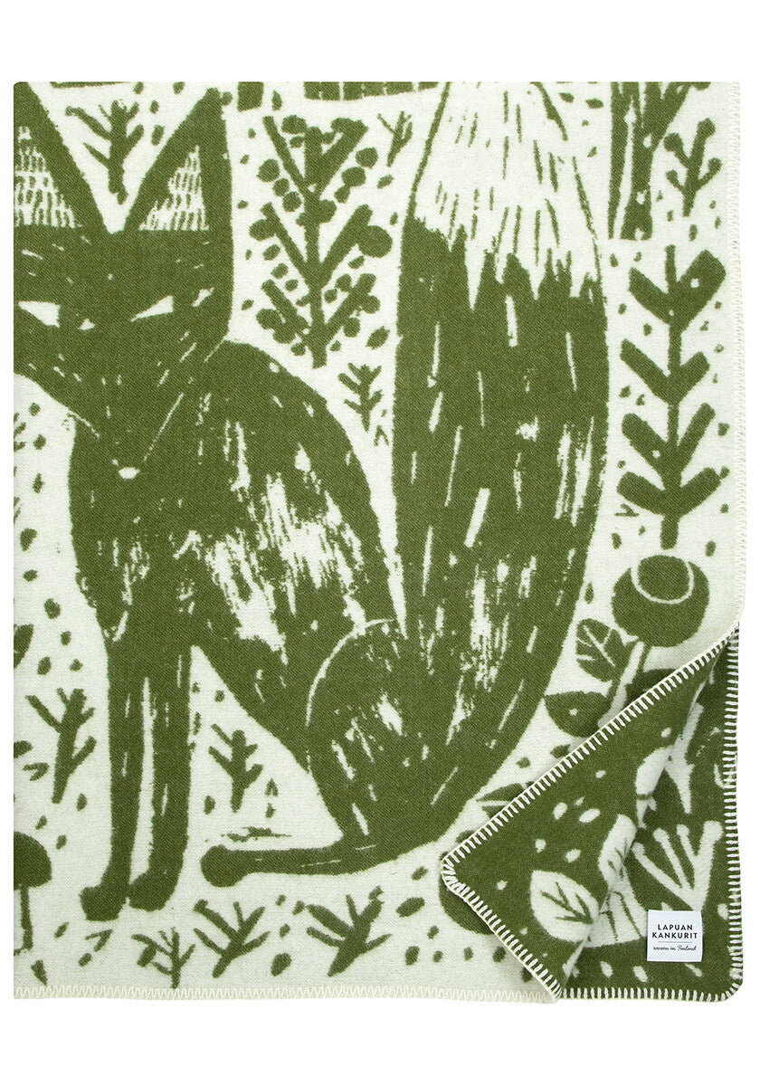 Lapuan Kankurit Metsikkö Olive Wool Blanket