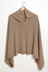 Piironki Helsinki Leea Merino Wool Poncho Beige