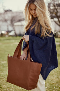 Piironki Helsinki Leea Merino Wool Poncho Blue