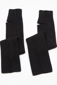 Piironki Helsinki Merino Wool Leg Warmers Black