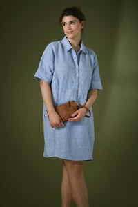 Piironki Helsinki Linen Blue Vilma Dress