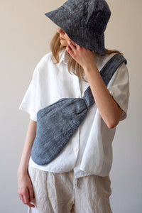 Piironki Helsinki Linen Hat Denim Blue