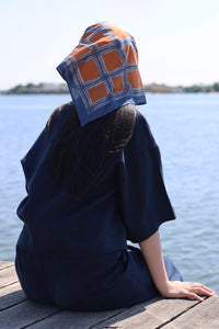 Ratia Minttu Navy Wide Leg Cropped Linen Pants