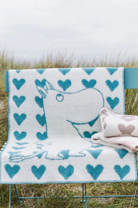 Klippan Moomin Heart Wool Blanket