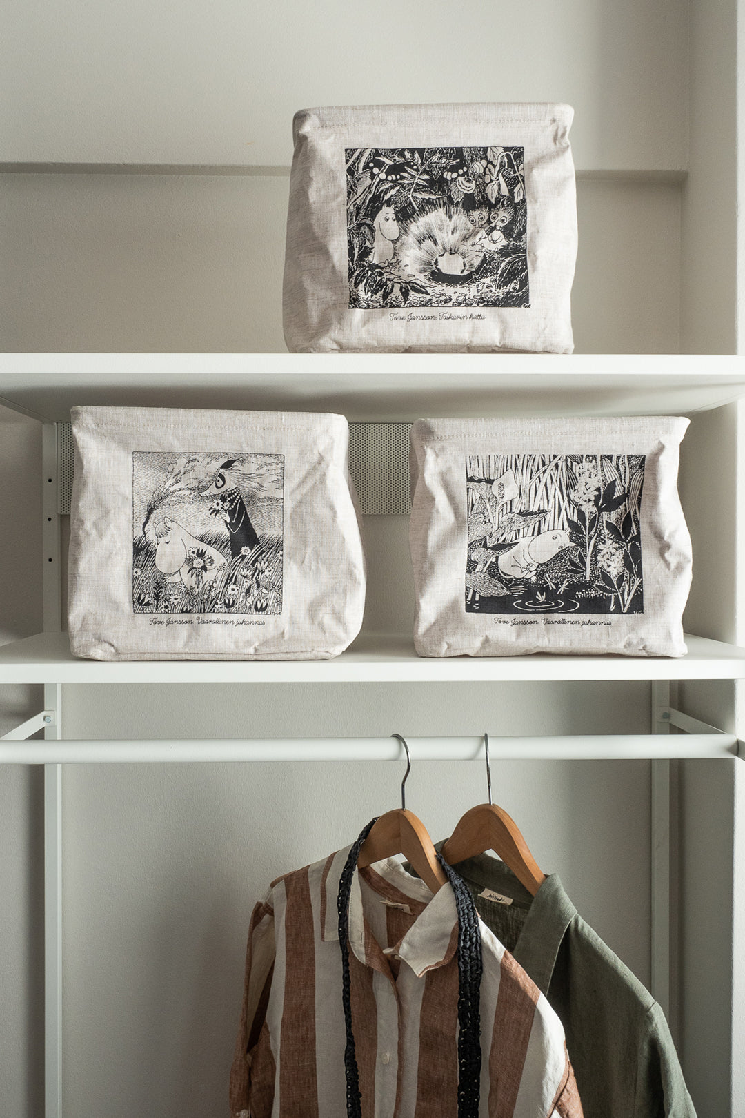 Piironki Helsinki Moomin Linen Storage Basket Kings Ruby