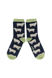 Catherine Tough Women's Lambswool Sheep Ankle Socks