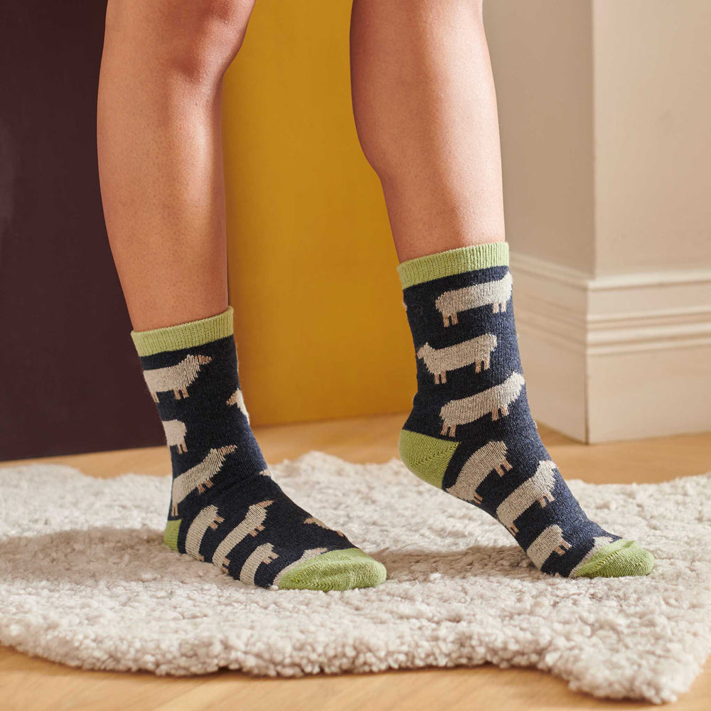 Catherine Tough Women's Lambswool Sheep Ankle Socks