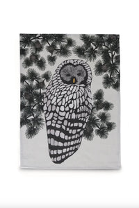 Design Palet Owl Linen Kitchen Towel