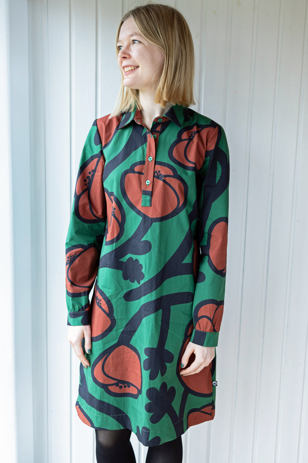 Danefæ København Danecarnation Big Poppy Poplin Dress