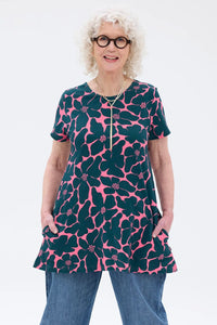 Ratia Pouta Tuulen Viemää Tunic Pink/Green