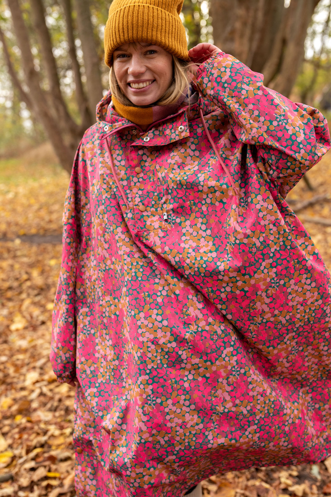 Danefæ København Danedream Pink Drops Rain Poncho