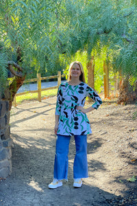 Ratia Pisara Rakastaa Ei Rakasta Green Tunic