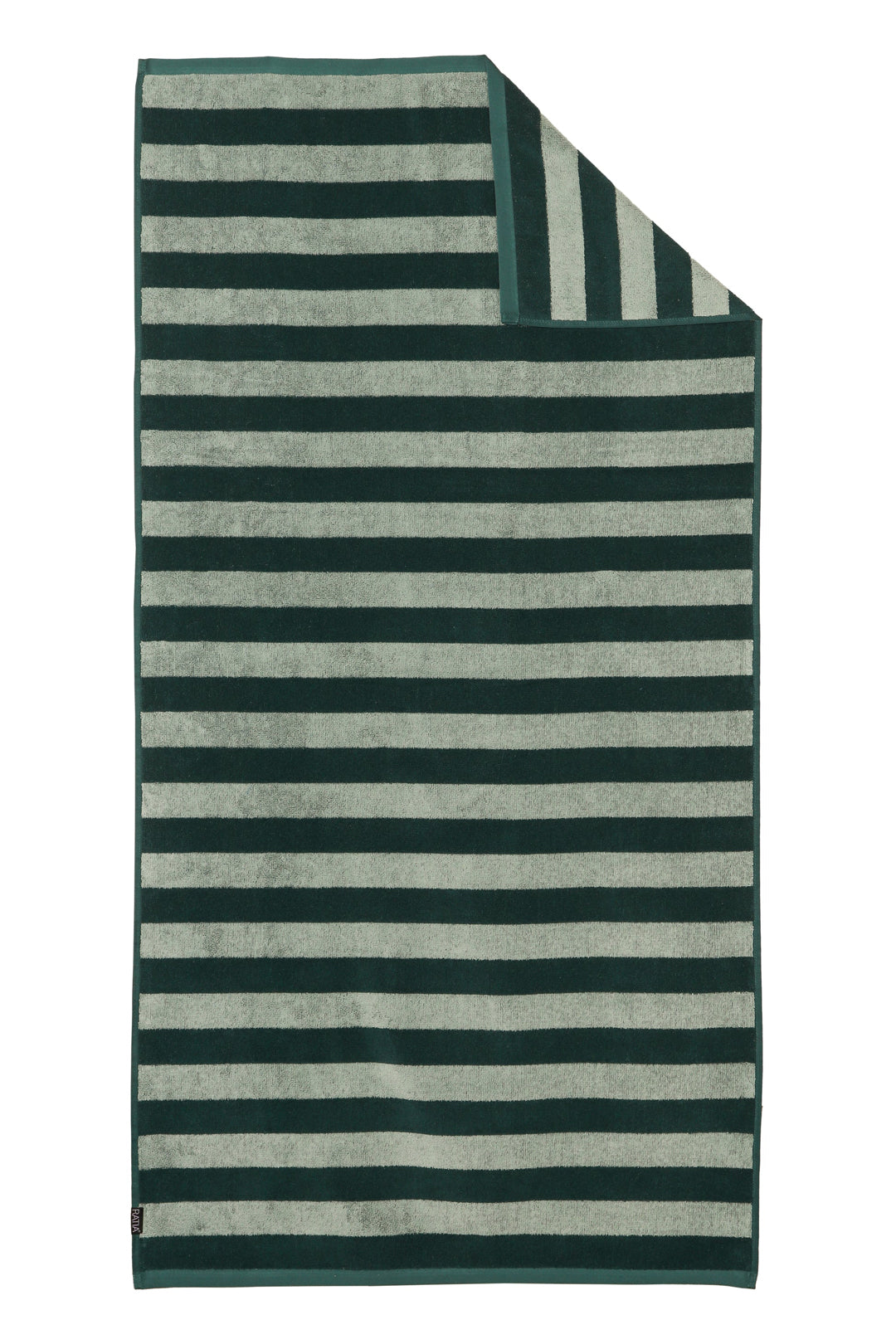 Ratia Green Stripe Towels