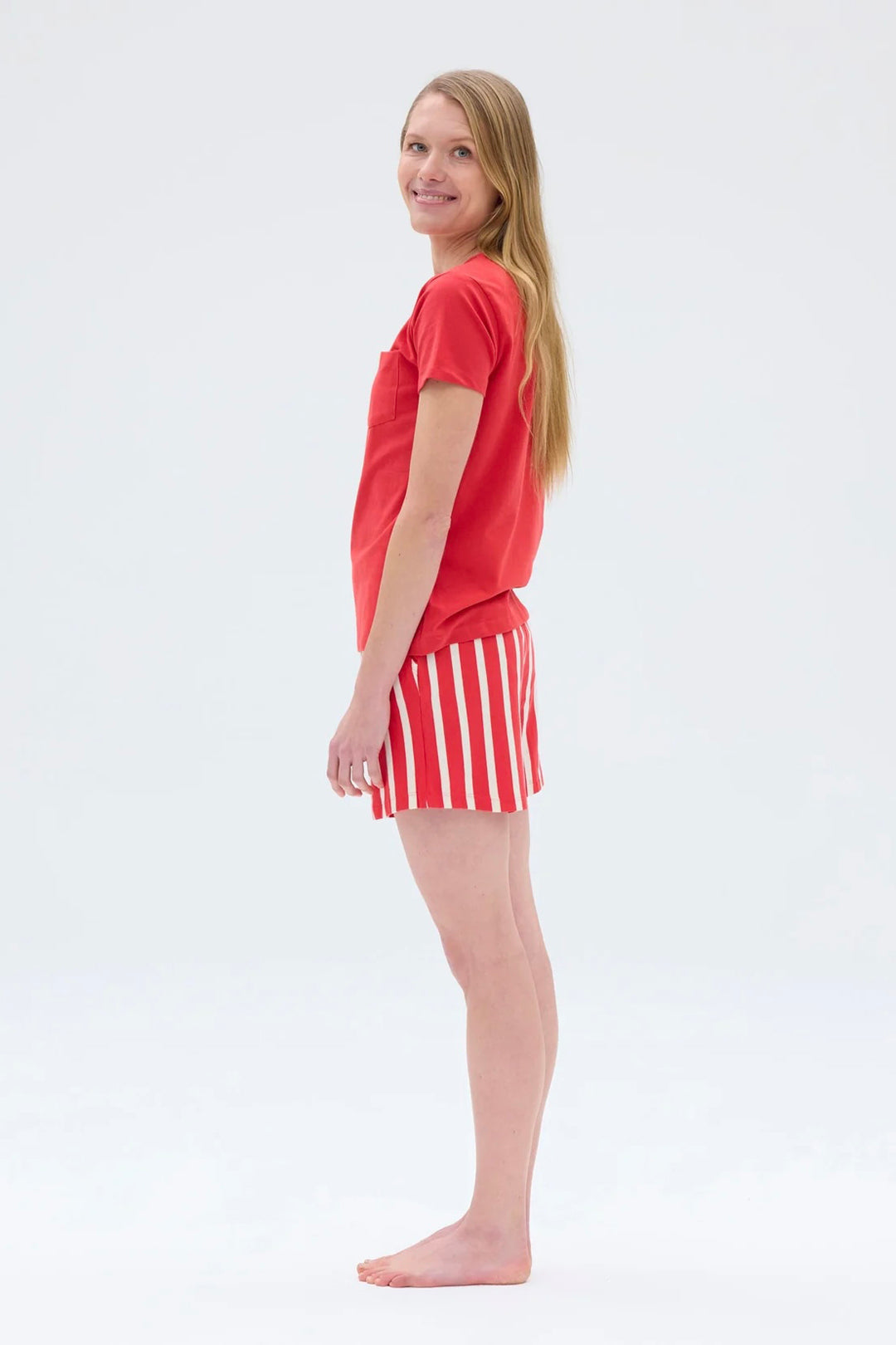 Ratia Veni Short Pajamas Red