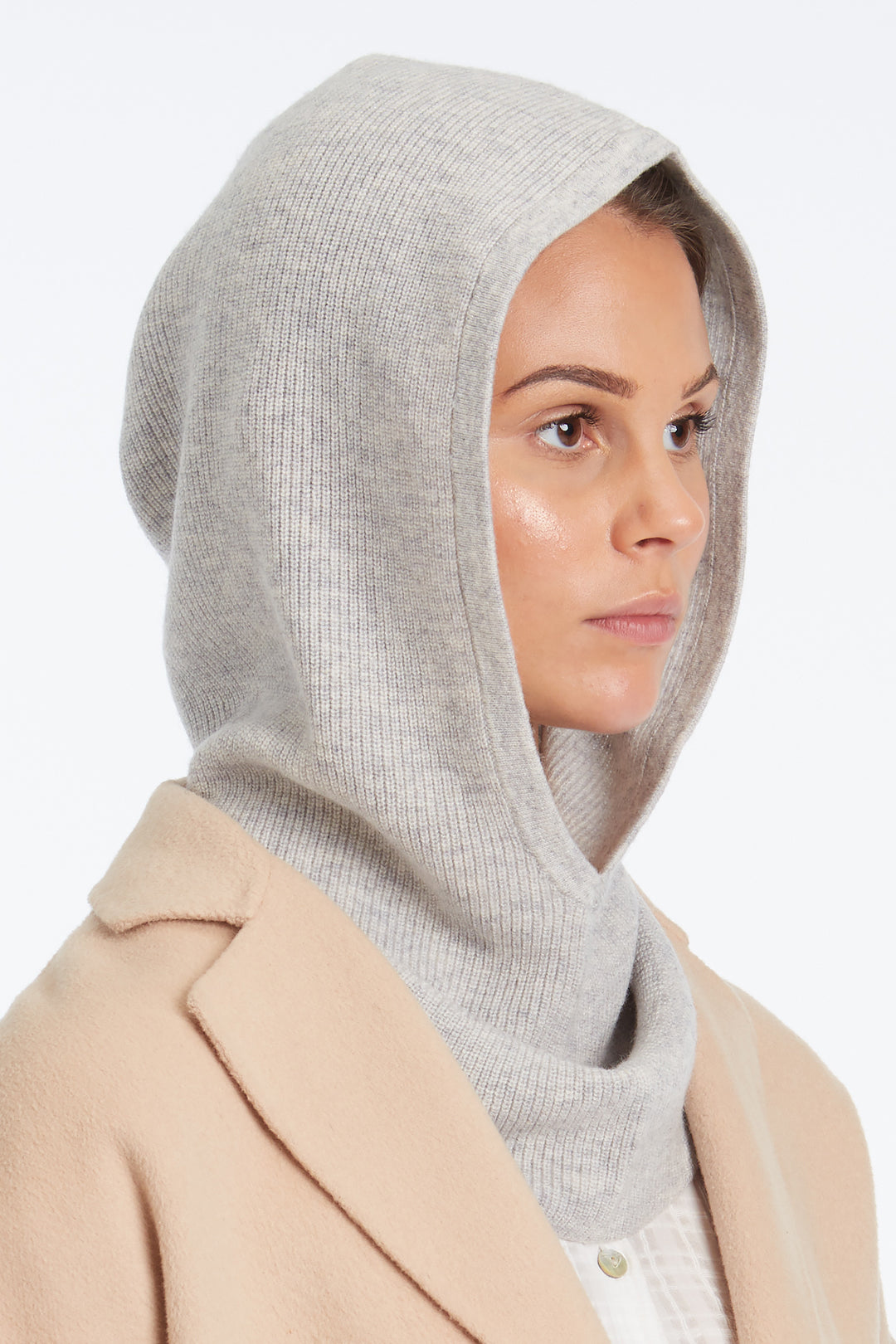 Piironki Helsinki Sanna Cashmere Wool Blend Hood Grey