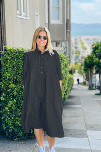 Piironki Helsinki Linen Sofia Black Dress