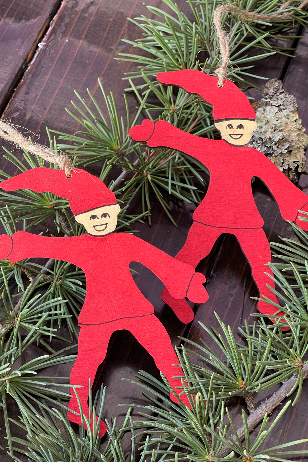 Swedish Wooden Tomte Ornament