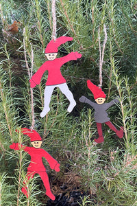 Swedish Wooden Tomte Ornament