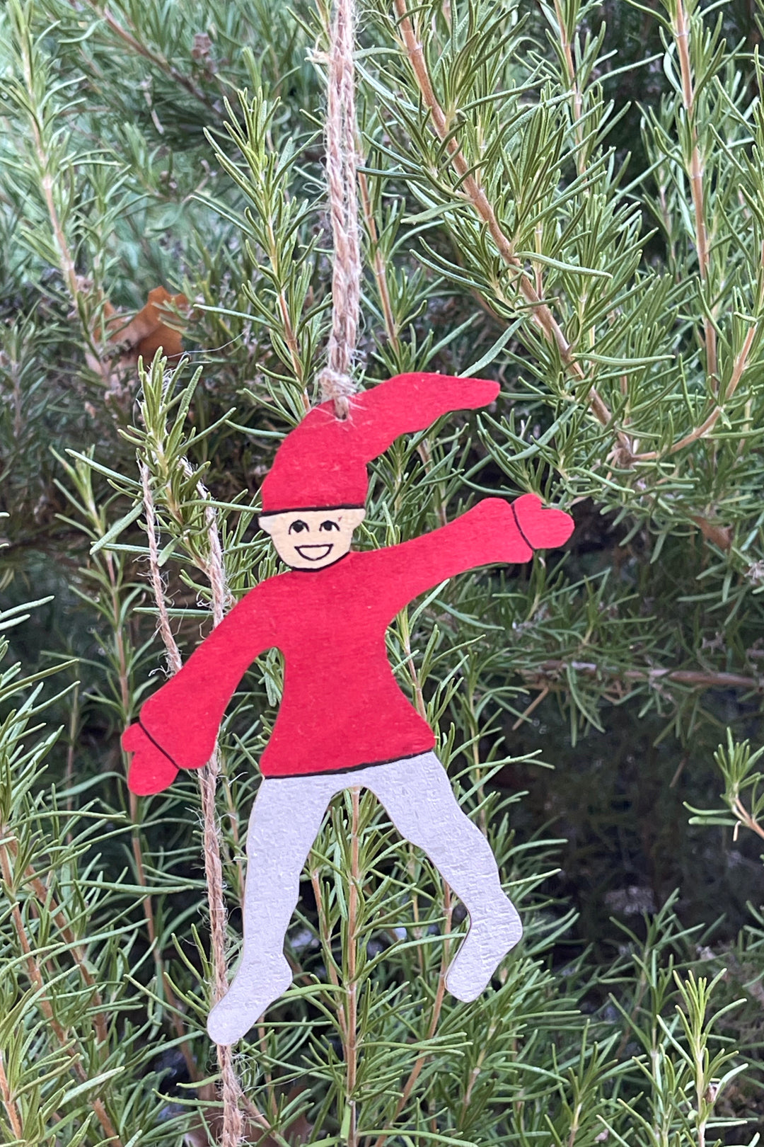 Swedish Wooden Tomte Ornament