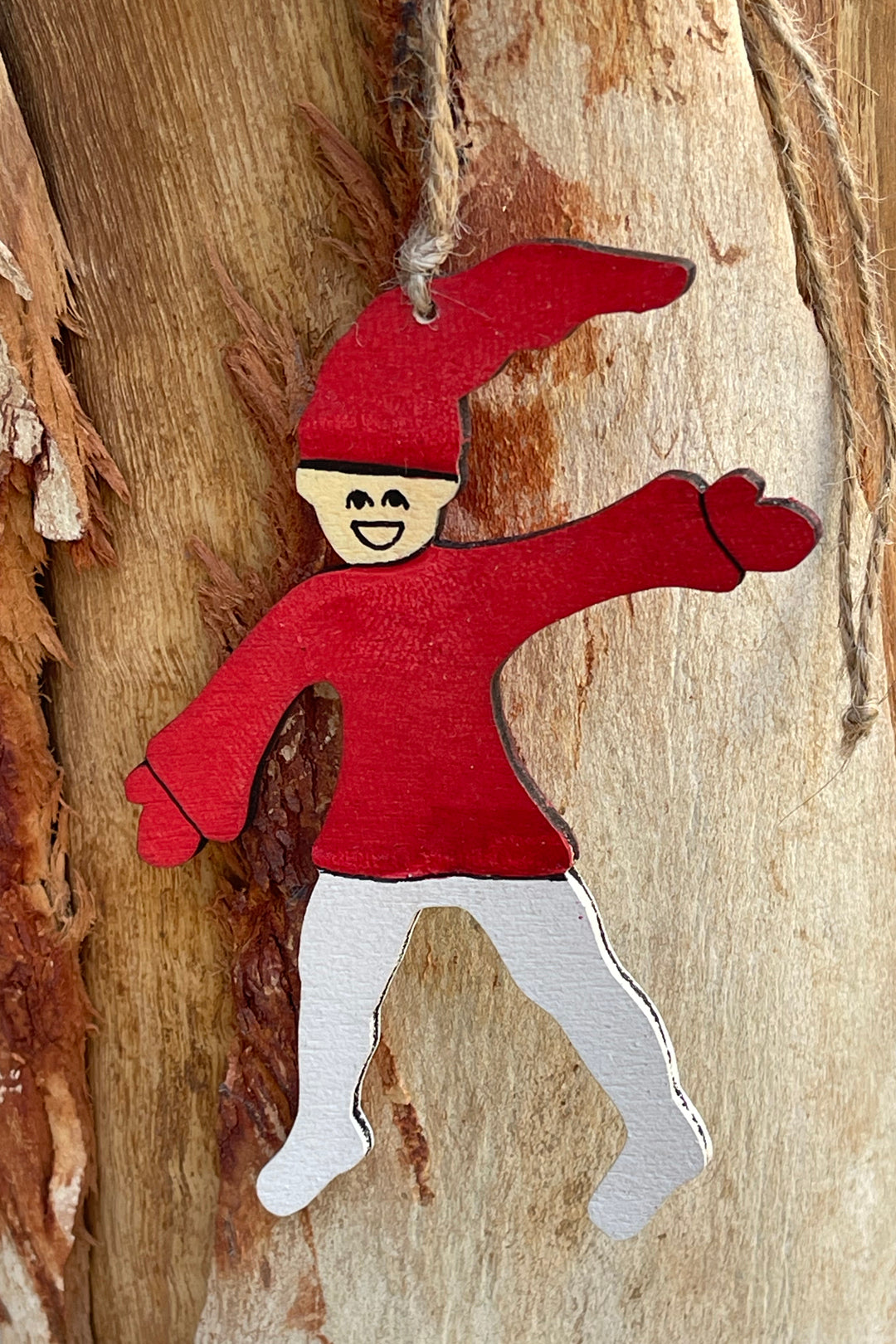 Swedish Wooden Tomte Ornament