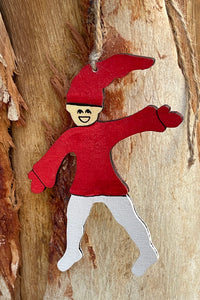 Swedish Wooden Tomte Ornament
