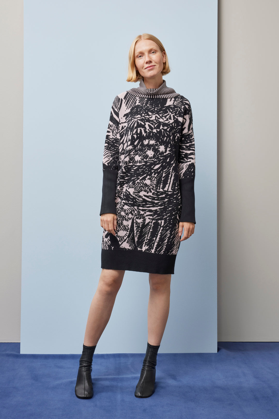 Papu Turtle Neck Dress Autumn Garden