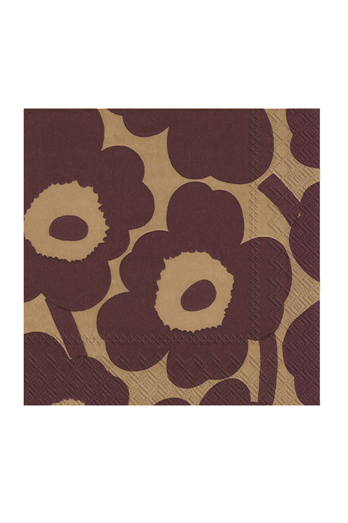 Marimekko Unikko Linen/Bordeaux Cocktail Napkins
