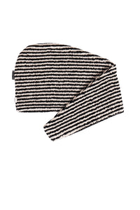 Ratia Hair Towel Black Stripes