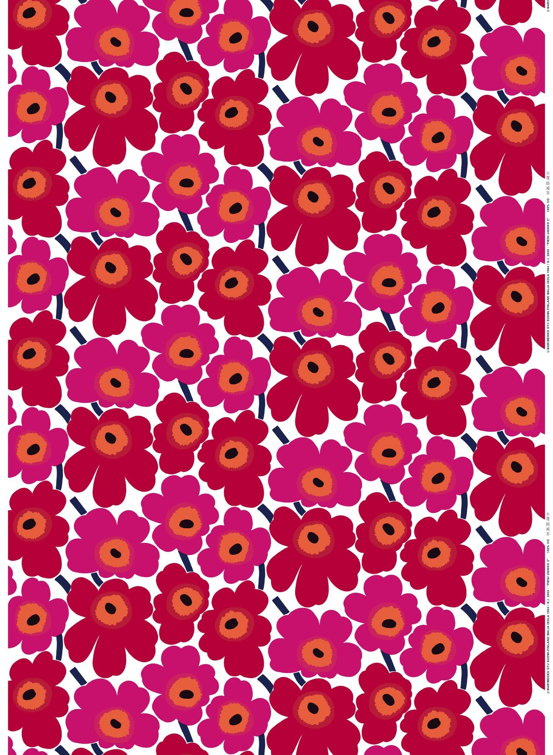 Marimekko Pieni Unikko Red Fabric – Nordic Labels