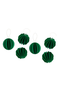 Lovi The Original Baubles 4cm Dark Green 6 pc