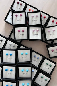 Lillan Helsinki Pom Pom Rasberry Earrings