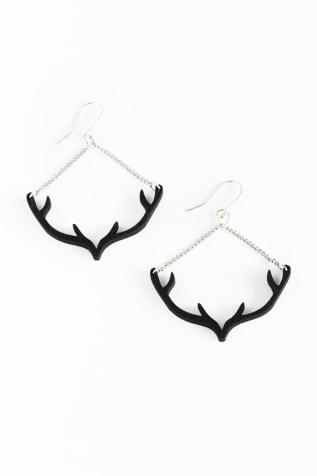Valona Antler Swing Black Earrings