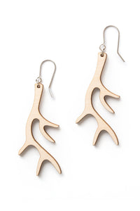 Valona Antler Swing Wood Earrings