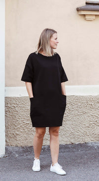 Puuvillatehdas Evelina Black Tunic Dress