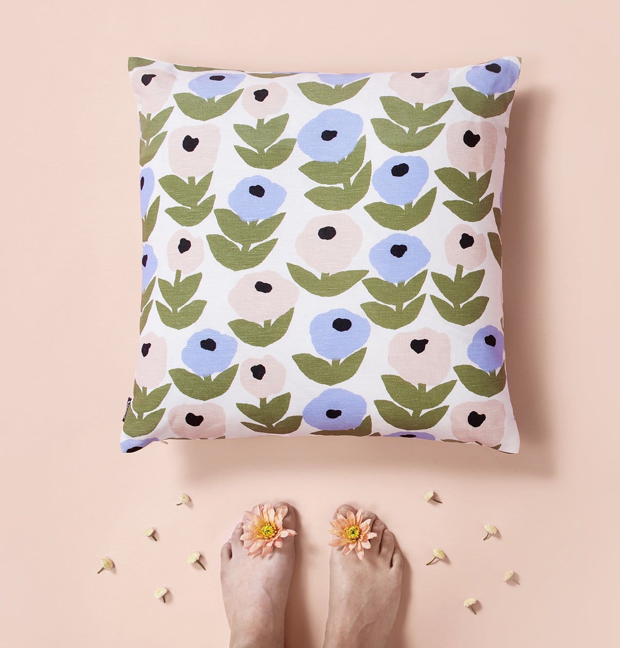 Kauniste Finland Flora Blue Pillow Cover 20"x 20"