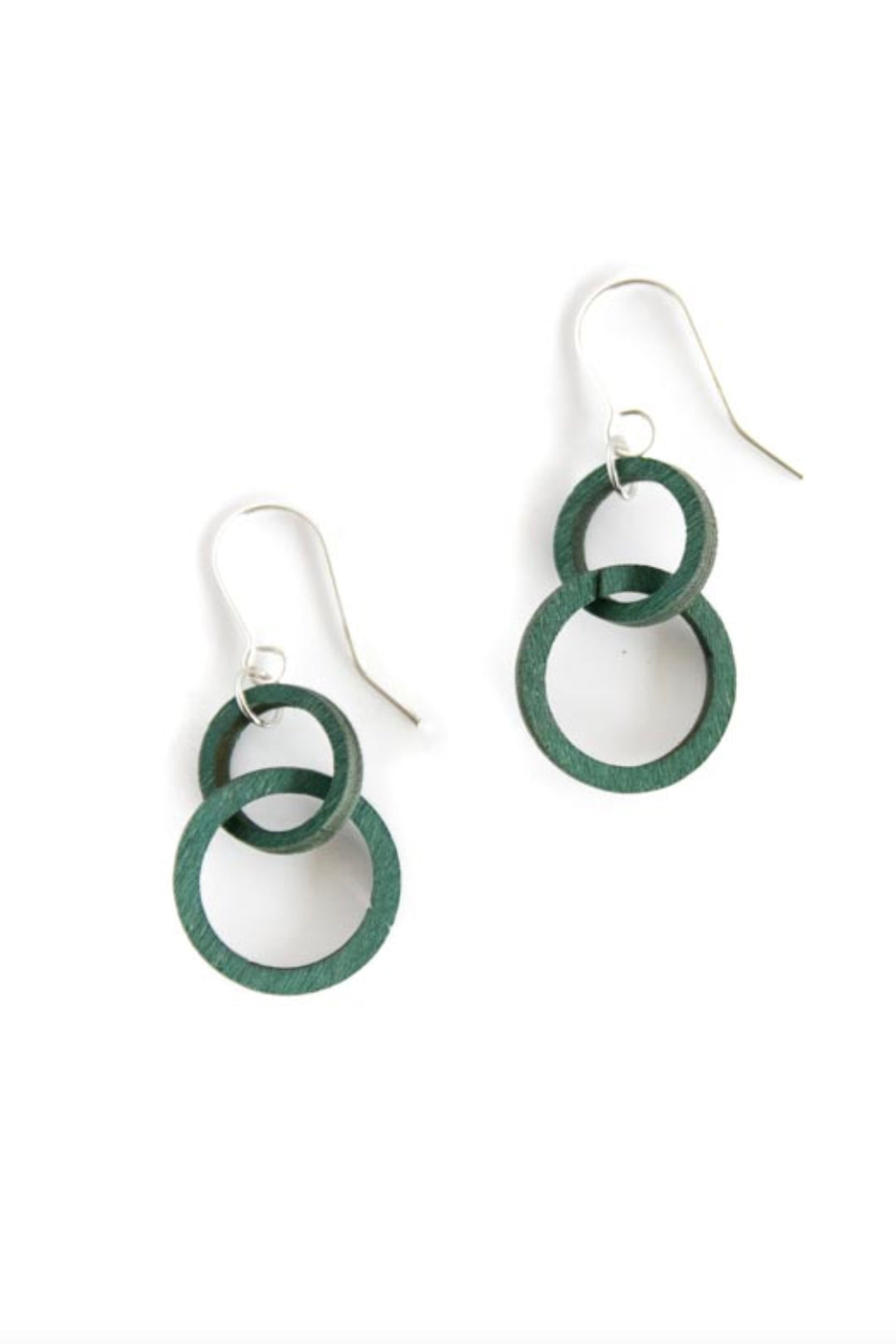 Valona Halo Mini Wood Green Earrings
