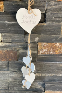 Wooden Christmas Sign in Finnish