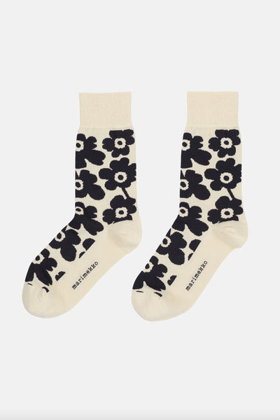 Marimekko Kirmailla Unikko Socks Off White/Black