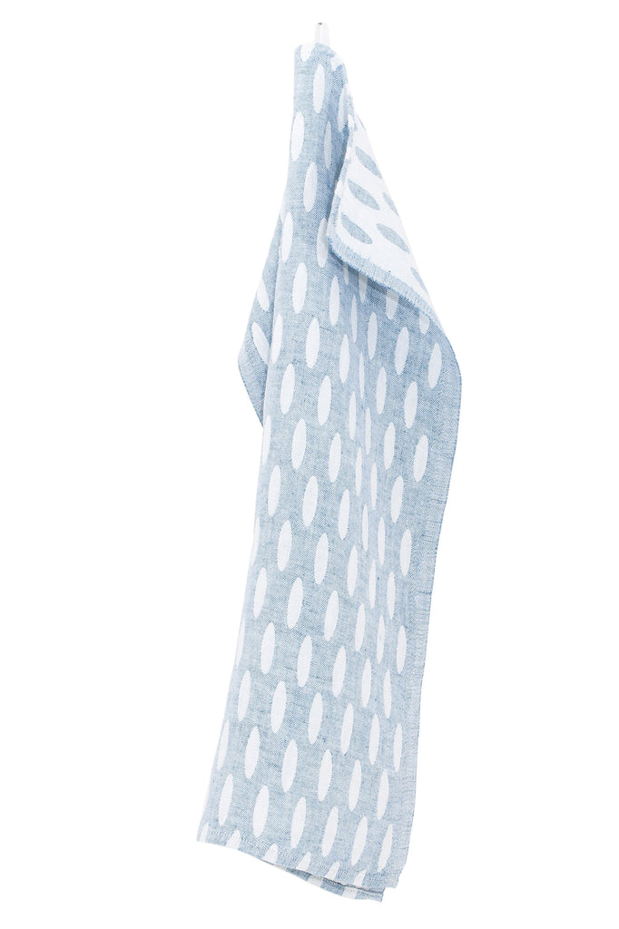 Lapuan Kankurit Helmi Blue Tea Towel - Nordic Labels
