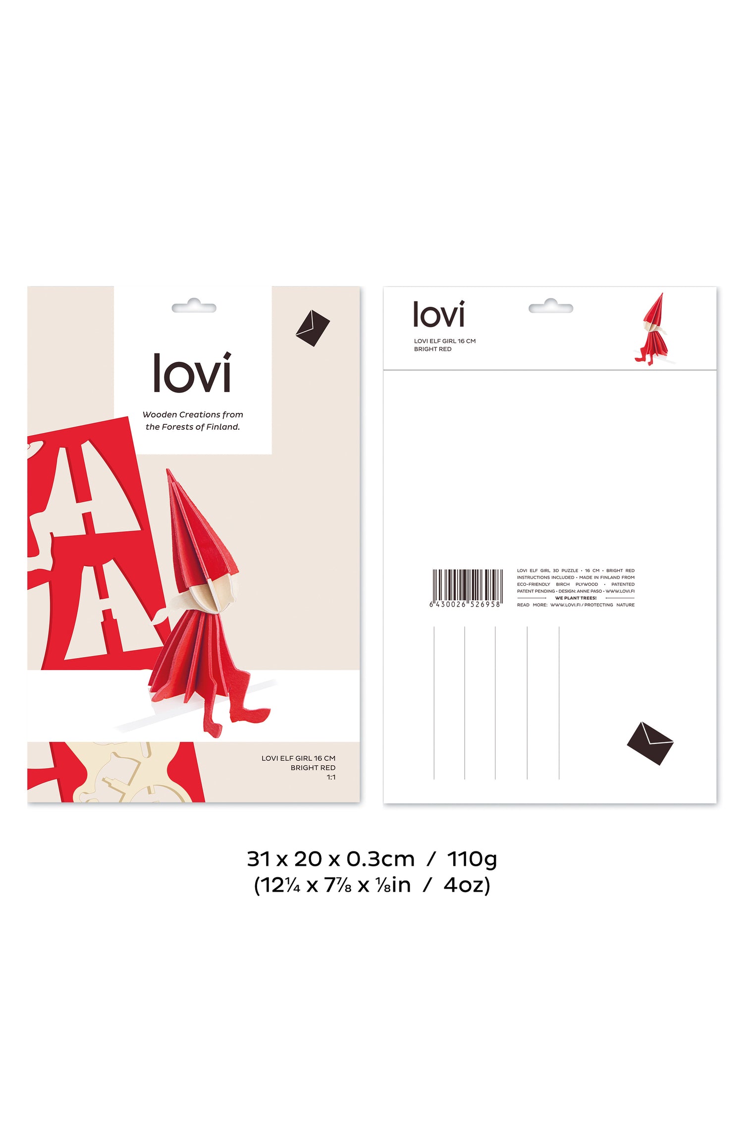 Lovi Elf Girl 16cm Red