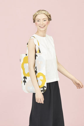 Kauniste Finland Orvokki Yellow Tote Bag - Nordic Labels
